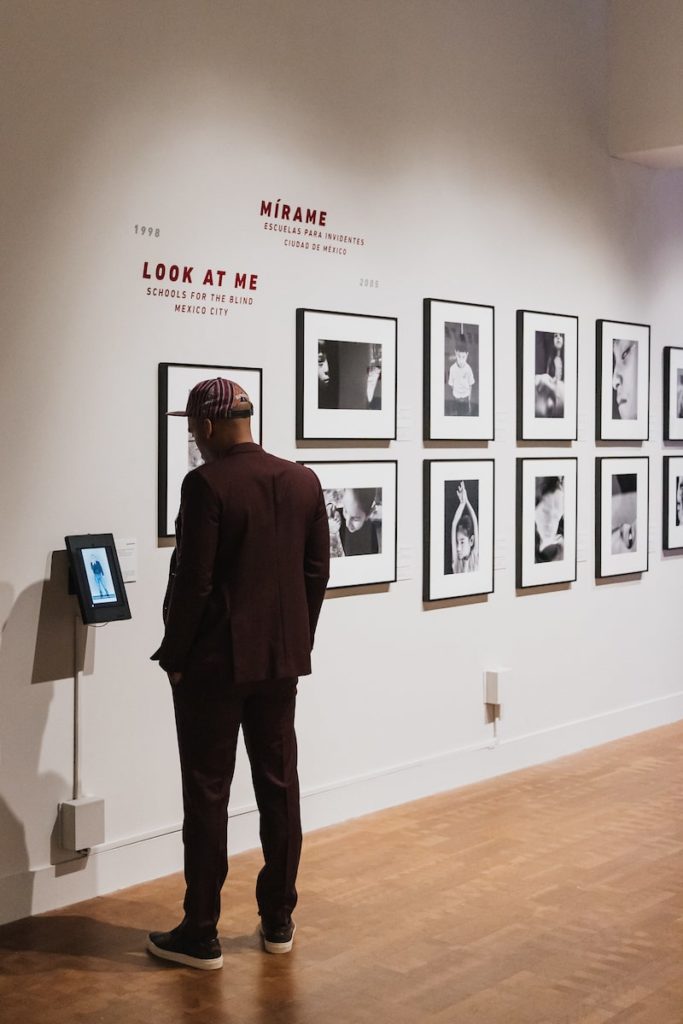 Image of visitor in MOPA gallery